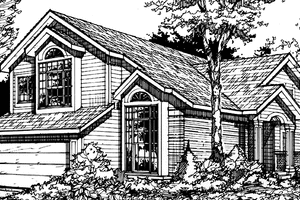 Dream House Plan - Exterior - Front Elevation for Prairie House Plan #320-1082 - 3 bed, 2.5 bath