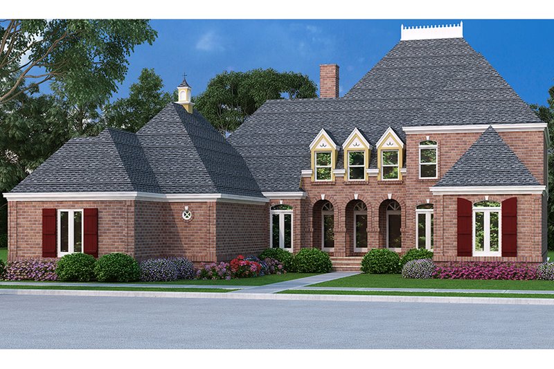 Home Plan - Exterior - Front Elevation 2 for Country House Plan #45-458 - 4 bed, 4.5 bath