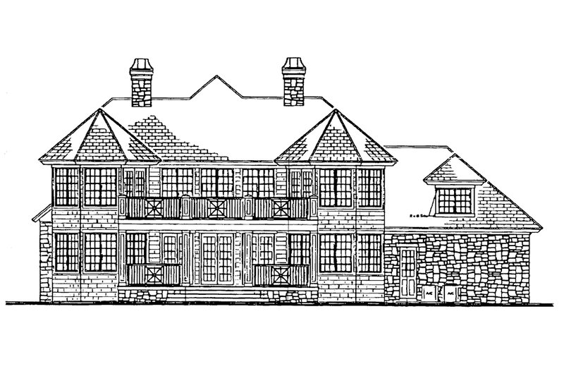 Dream House Plan - Exterior - Rear Elevation 1 for Country House Plan #930-10 - 3 bed, 3.5 bath