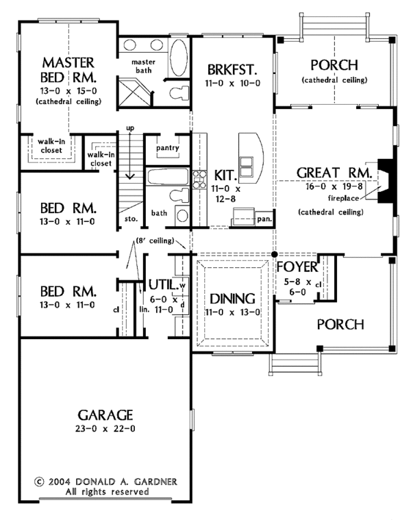 Dream House Plan - Country Floor Plan - Main Floor Plan #929-711