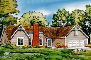 European Exterior - Front Elevation Plan #312-257
