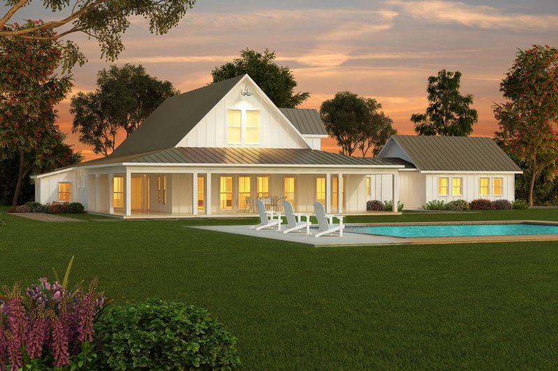 Architectural House Design - Exterior - Rear Elevation 1 for Farmhouse House Plan #888-1 - 3 bed, 2.5 bath