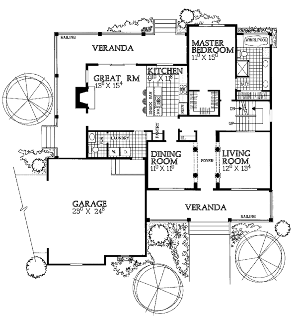 Home Plan - Country Floor Plan - Main Floor Plan #72-941