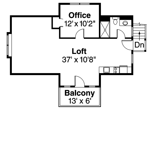 Craftsman Floor Plan - Upper Floor Plan #124-657