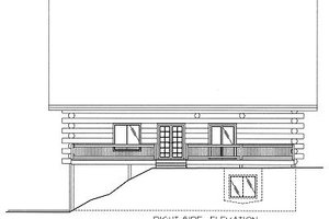 Exterior - Rear Elevation for Log House Plan #117-501 - 3 bed, 3.5 bath