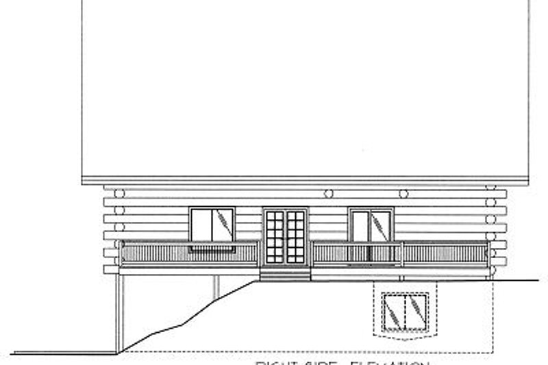 Home Plan - Exterior - Rear Elevation for Log House Plan #117-501 - 3 bed, 3.5 bath