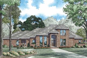 Mediterranean Exterior - Front Elevation Plan #17-3170