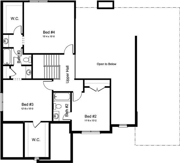Dream House Plan - Country Floor Plan - Upper Floor Plan #994-26