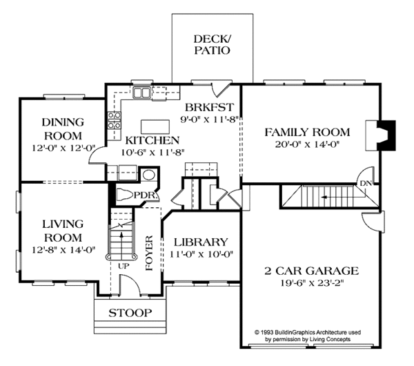 Home Plan - Traditional Floor Plan - Main Floor Plan #453-491