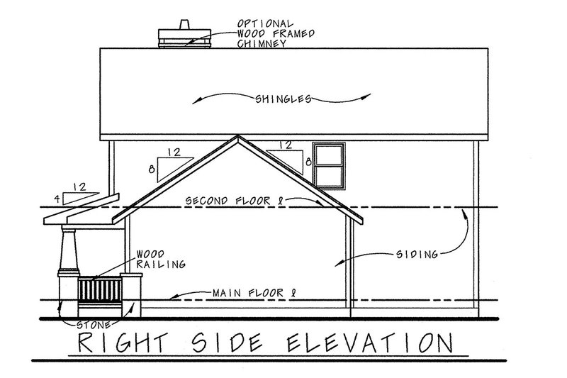 Home Plan - Exterior - Other Elevation 1 for Cottage House Plan #20-1209 - 3 bed, 2.5 bath