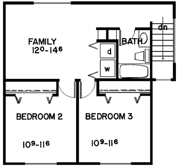 House Plan Design - Contemporary Floor Plan - Upper Floor Plan #60-854
