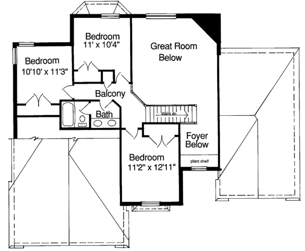 House Plan Design - Traditional Floor Plan - Upper Floor Plan #46-560