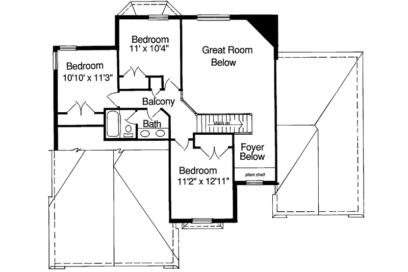 Home Plan - Floor Plan - Upper Floor for Traditional House Plan #46-560 - 4 bed, 2.5 bath