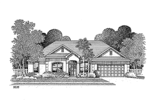 Home Plan - Mediterranean Exterior - Front Elevation Plan #999-103