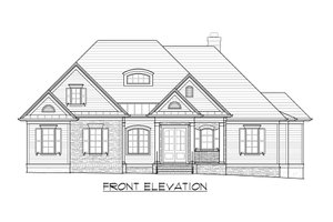 Exterior - Front Elevation 4 for European House Plan #1054-51 - 3 bed, 3.5 bath