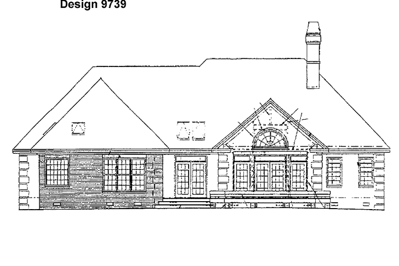 Dream House Plan - Exterior - Rear Elevation for Ranch House Plan #929-181 - 3 bed, 2 bath