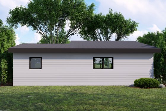 Exterior - Rear Elevation for Modern House Plan #1064-121 - 1 bed, 1 bath