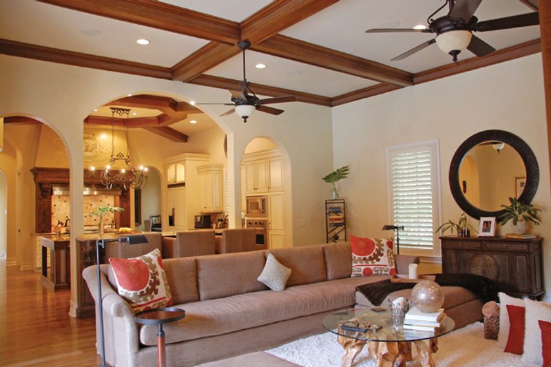 House Design - Interior - Family Room 1 for Mediterranean House Plan #1058-11 - 5 bed, 5 bath