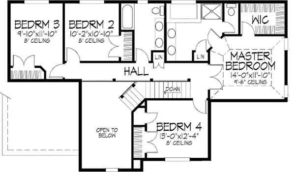 House Plan Design - European Floor Plan - Upper Floor Plan #51-843