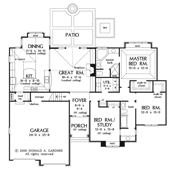Craftsman Floor Plan - Main Floor Plan #929-923