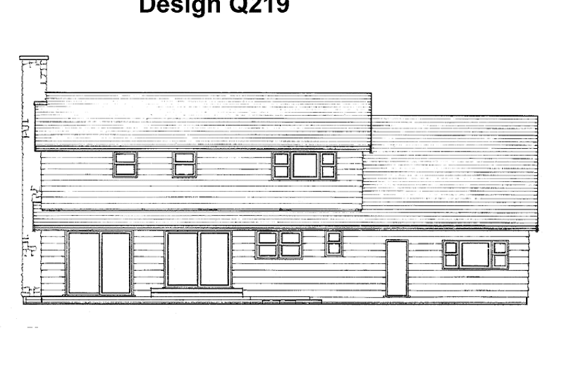 Home Plan - Exterior - Rear Elevation for Prairie House Plan #47-763 - 3 bed, 2 bath