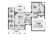 Southern Style House Plan - 3 Beds 2 Baths 1653 Sq/Ft Plan #36-325 