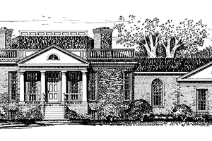 Classical Exterior - Front Elevation Plan #72-976