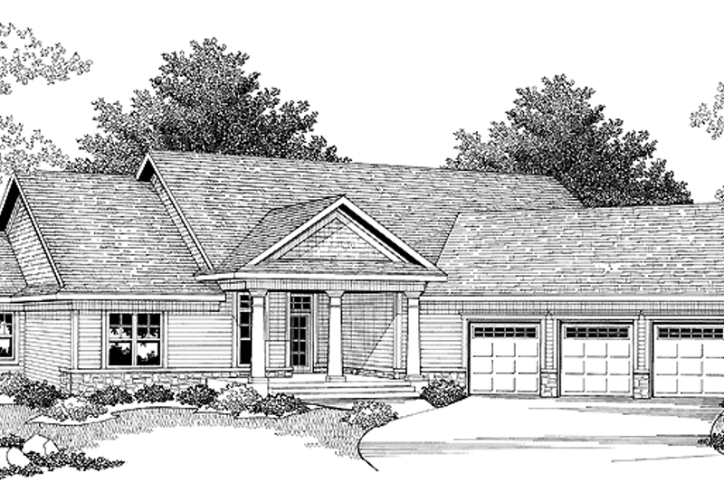 House Design - Exterior - Front Elevation 3 for Country House Plan #70-1378 - 2 bed, 2 bath