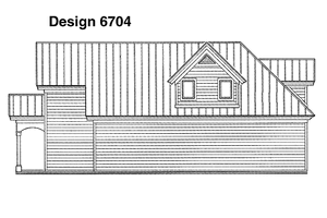 Exterior - Rear Elevation for Country House Plan #930-84, 1 bath