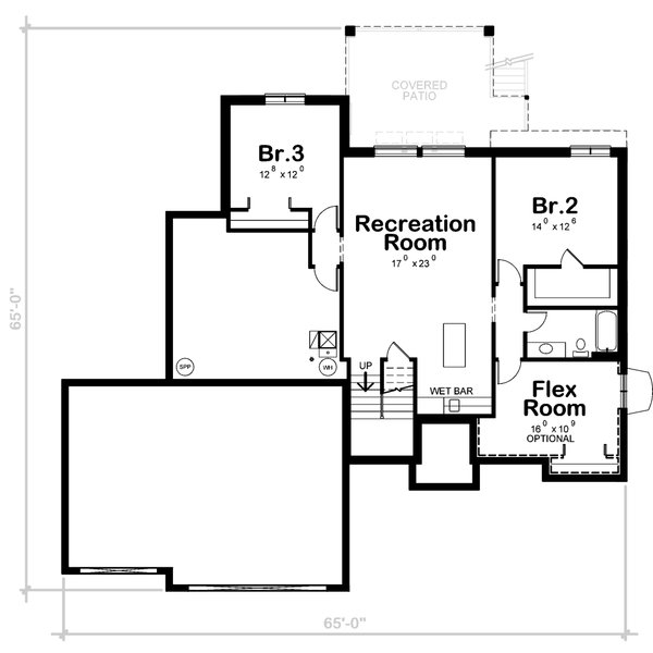 Dream House Plan - Modern Floor Plan - Lower Floor Plan #20-2498