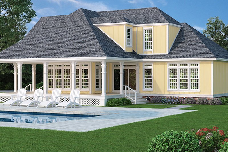 Dream House Plan - Exterior - Rear Elevation for Traditional House Plan #45-569 - 4 bed, 2.5 bath