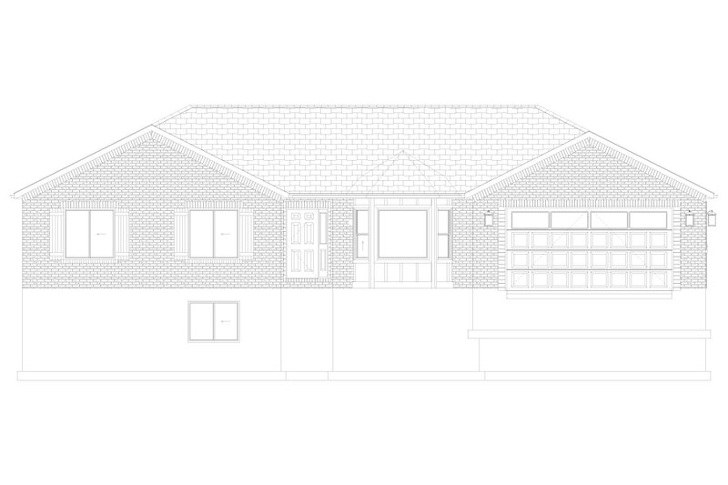 House Design - Exterior - Front Elevation 5 for Ranch House Plan #1060-222 - 3 bed, 2.5 bath