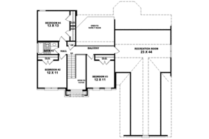 Floor Plan - Upper Floor for Traditional House Plan #81-524 - 4 bed, 2.5 bath