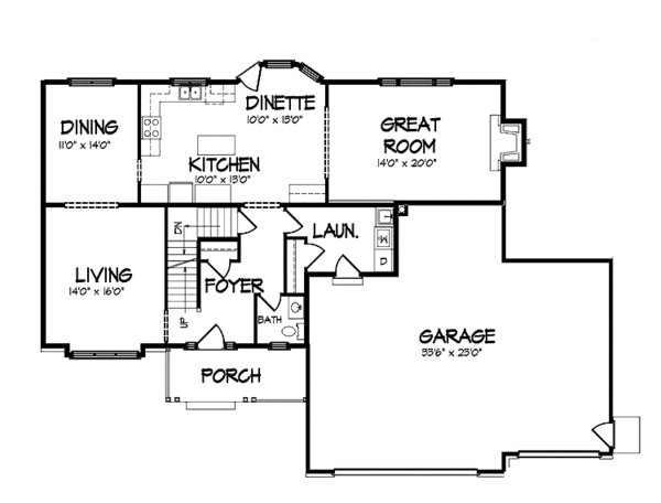 Architectural House Design - Country Floor Plan - Main Floor Plan #320-1040