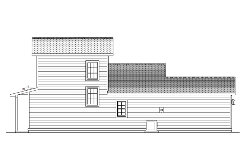 House Design - Exterior - Other Elevation 3 for Contemporary House Plan #1099-16 - 2 bed, 2 bath