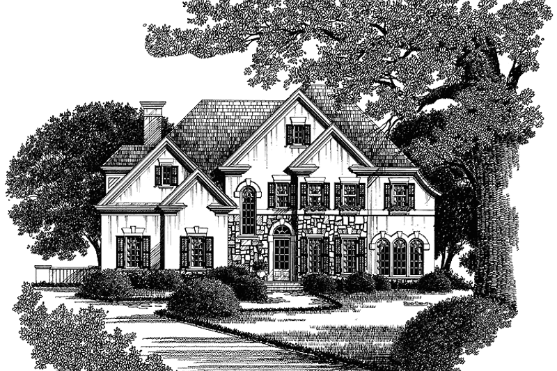 Architectural House Design - Country Exterior - Front Elevation Plan #429-81