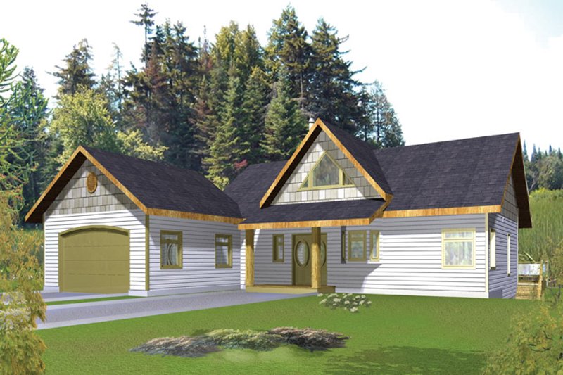 Architectural House Design - Ranch Exterior - Front Elevation Plan #117-838