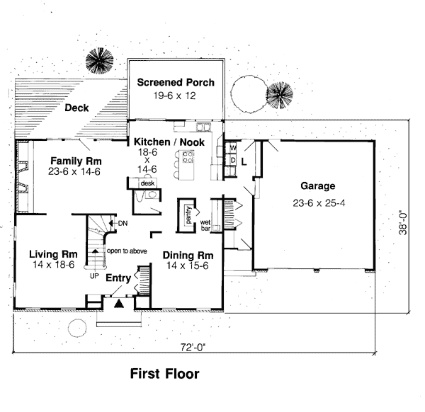 Colonial Floor Plan - Main Floor Plan #312-579