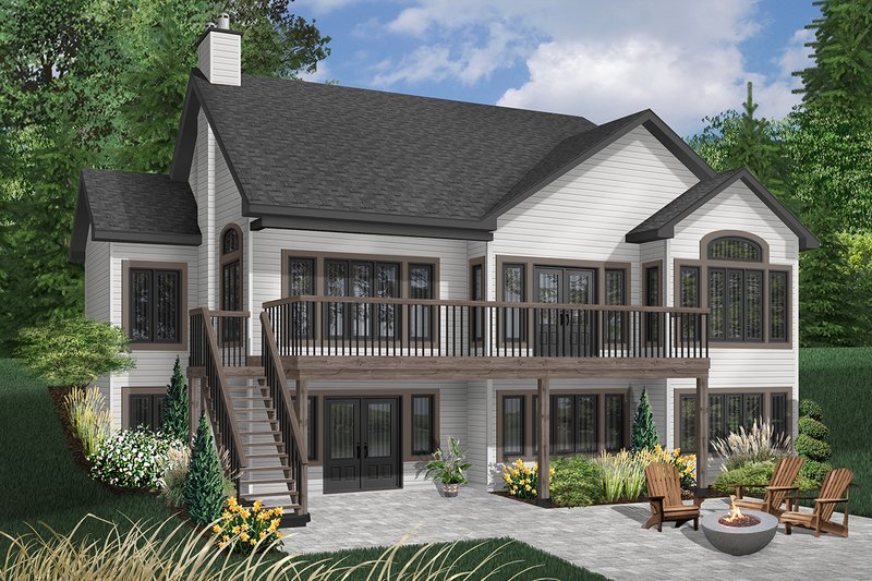 Home Plan - Traditional Exterior - Rear Elevation Plan #23-2286