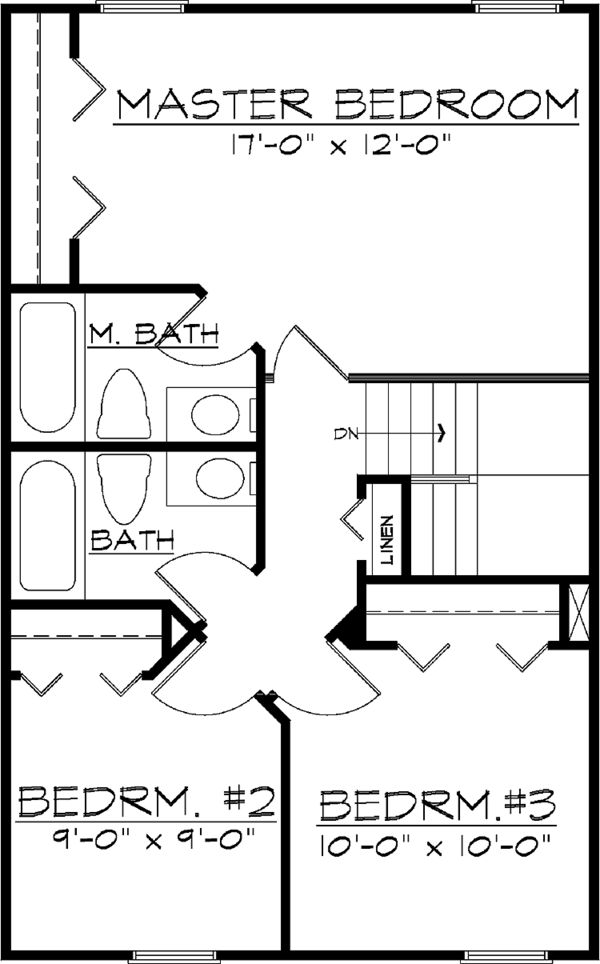 Home Plan - Victorian Floor Plan - Upper Floor Plan #320-908
