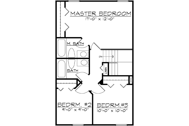 Home Plan - Floor Plan - Upper Floor for Victorian House Plan #320-908 - 3 bed, 2.5 bath