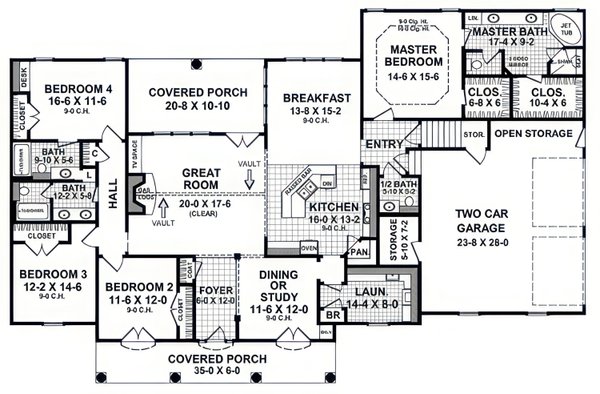 Ranch Floor Plan - Main Floor Plan #21-645
