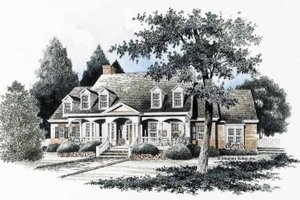 Dream House Plan - Exterior - Front Elevation for Classical House Plan #429-127 - 4 bed, 3.5 bath