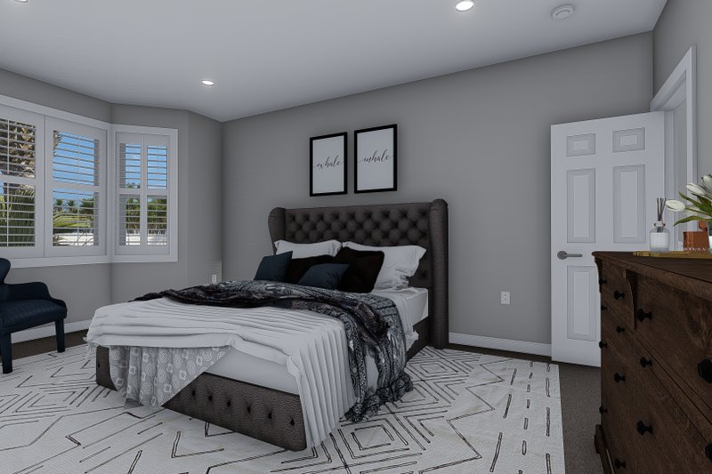 House Blueprint - Interior - Master Bedroom for Traditional House Plan #1060-56 - 3 bed, 2 bath