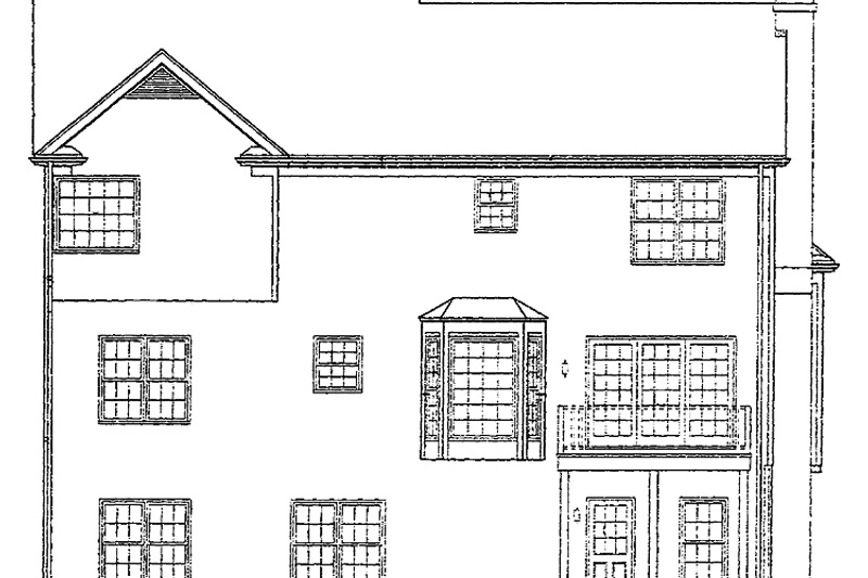 House Blueprint - Exterior - Rear Elevation for Traditional House Plan #453-101 - 3 bed, 2.5 bath