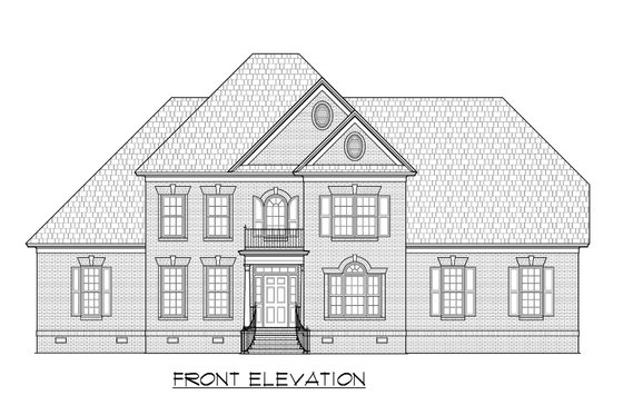 Exterior - Front Elevation 3 for Traditional House Plan #1054-71 - 4 bed, 3.5 bath