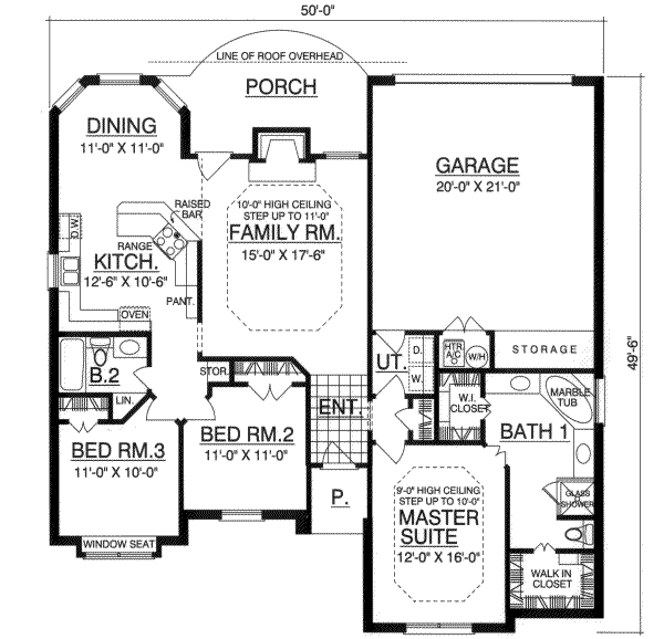 Dream House Plan - Traditional Floor Plan - Main Floor Plan #40-325