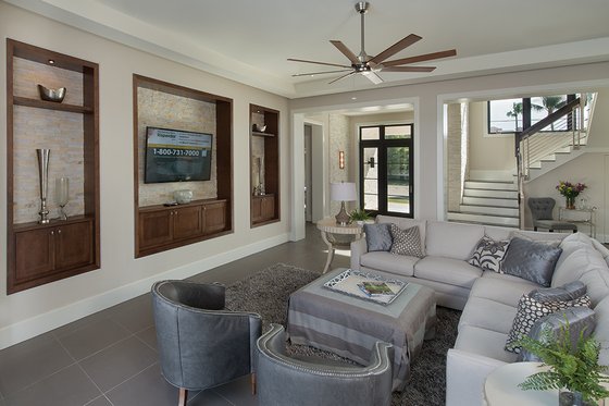 Interior - Family Room for Contemporary House Plan #930-20 - 3 bed, 4 bath