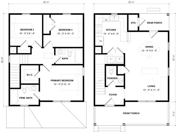 House Blueprint - Floor Plan - Main Floor for Victorian House Plan #936-63 - 3 bed, 2.5 bath