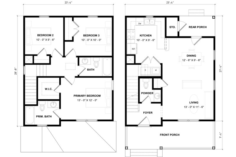 House Blueprint - Floor Plan - Main Floor for Victorian House Plan #936-63 - 3 bed, 2.5 bath